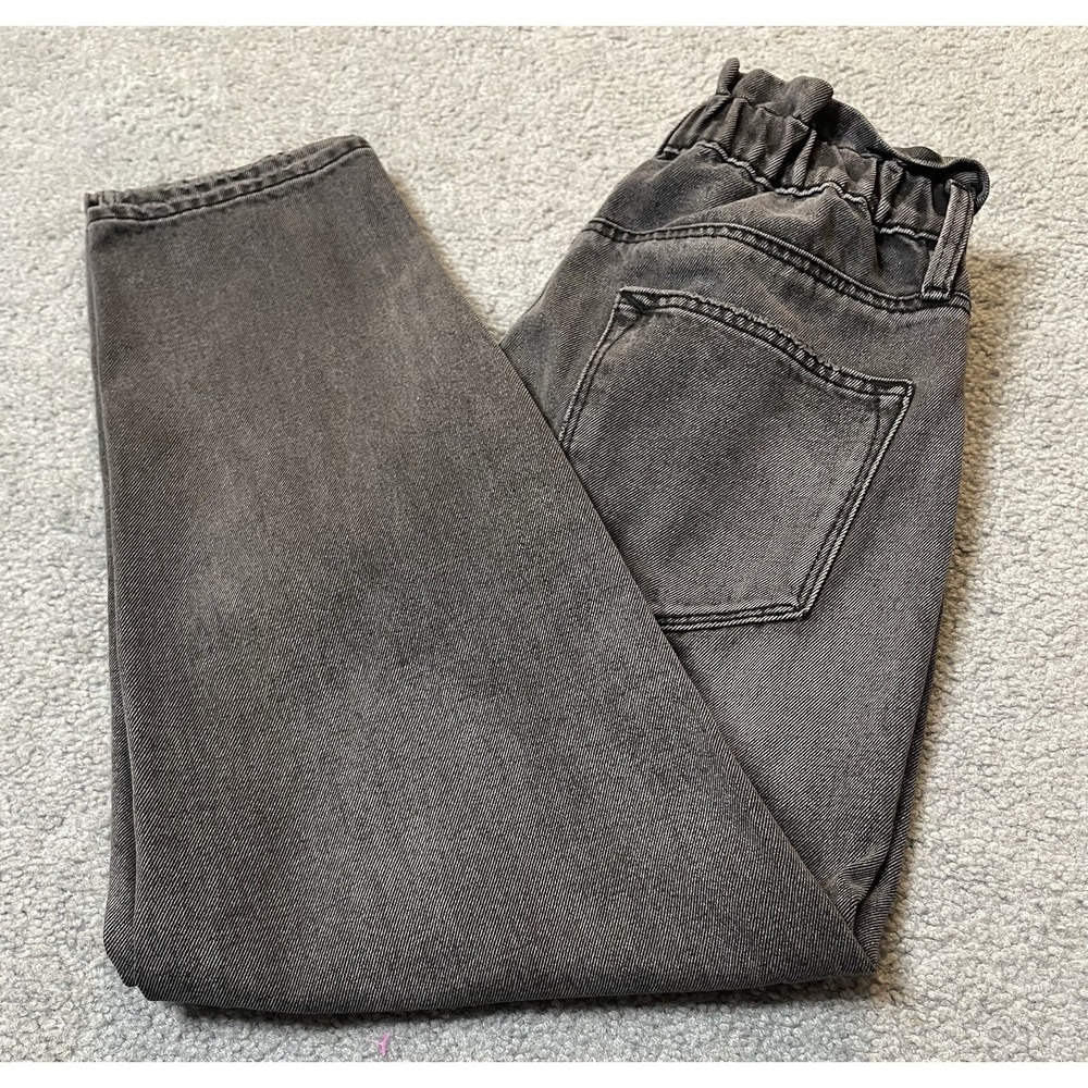 Vigold Janis Baggy Juniors Jeans Sz 9 Paperbag Waist Gray Denim Hi-Rise Relaxed